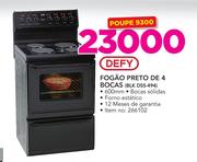 Defy Fogão Preto De 4 Bocas BLK DSS-494