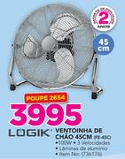 Logik 45cm Ventoinha de Chão FF-45C