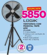 Logik 60W Ventoinha Com Pedestal Tripé FD-45MB