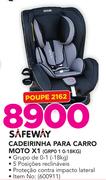 Safeway Cadeirinha Para Carro Moto X1 GRPO 1 0-18Kg