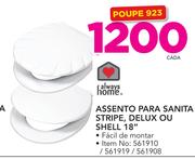 Always Home Assento Para sanita Stripe, Deluxe ou Shell 18"- cada