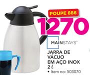 Mainstays 2Ltr jarra de vacuo em aco inox 2Ltr