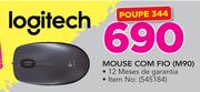 Logitech Mouse Com Fio M90