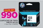 cartucho de tinta preto HP 123