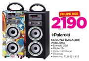 Polaroid Coluna Karaoke Inclui Microfone PKBB-20RD-cada