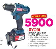 Ryobi broca sem fio Li-Ion 18V CLD-180