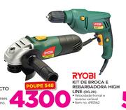 Ryobi kit de broca e rebarbadora high Line DG-2K