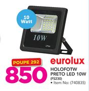 Eurolux Holofote preto LED 10W FS 230