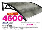 Duolite Toldo bronze, transparente e cinzento 1500mm-cada