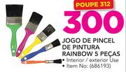 jogo de pincel de pintura Rainbow 5 pecas