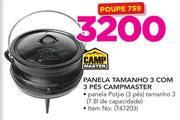 panela tamanho 3 com 3 pes campmaster