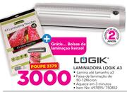 Logik laminadora A3 Gratis bolsas de Laminacao kenzel
