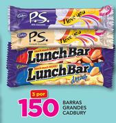 Barras grandes Cadbury-por 3