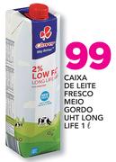 Caixa de Leite Fresco Meio Gordo UHT Long Life-1Ltr