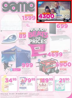 Game Botswana : Nobody Beats our Prices (26 July - 9 August 2017), page 1