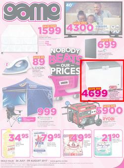 Game Botswana : Nobody Beats our Prices (26 July - 9 August 2017), page 1