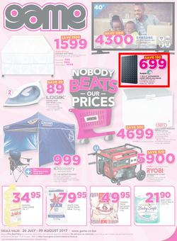 Game Botswana : Nobody Beats our Prices (26 July - 9 August 2017), page 1
