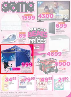 Game Botswana : Nobody Beats our Prices (26 July - 9 August 2017), page 1