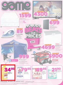 Game Botswana : Nobody Beats our Prices (26 July - 9 August 2017), page 1