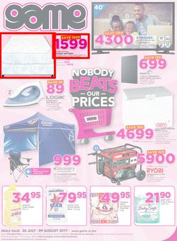 Game Botswana : Nobody Beats our Prices (26 July - 9 August 2017), page 1