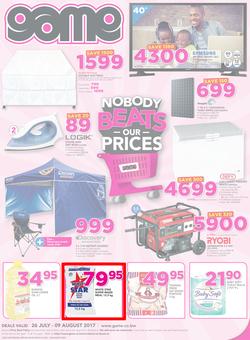 Game Botswana : Nobody Beats our Prices (26 July - 9 August 2017), page 1