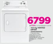 Whirlpool 10.5Kg Vented Dryer 3SWED4800WQ