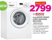 Bosch 6Kg White Front Load Washing Machine WAB16061ZA