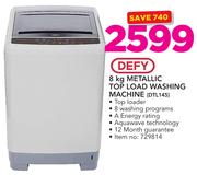 Defy 8Kg Metallic Top Load Washing Machine DTL145