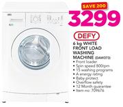 Defy 6Kg White Front Load Washing Machine DAW373
