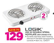 Logik 200W Double Spiral Hotplate RSH-246083-018