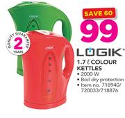 Logik 1.7Ltr Colour Kettles