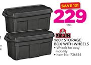 Big Jim 160Ltr Storage Box With Wheels-Each