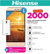Hisense Infinity F31 Dual Sim Smartphone With Free Screen Protector And Phone Cover