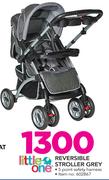 Little One Reversible Stroller Grey With 5 Point Safety Harness