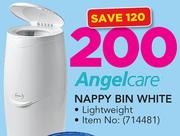 Angelcare Nappy Bin White