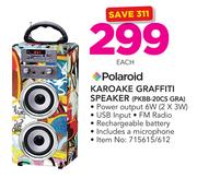 Polaroid Karaoke Graffiti Speaker Including A Microphone PKBB-20CS GRA