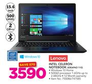 Lenovo Intel Celeron Notebook IDEAPAD 110