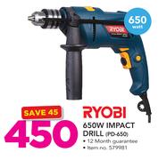 Ryobi 650W Impact Drill PD-650