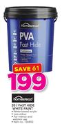 Homestead 20Ltr Fast Hide White Paint