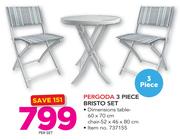 Pergoda 3 Piece Bristo Set-Per Set