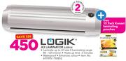 Logik A3 Laminator L300-A + Free 10 Pack Kenzel Laminating Pouches
