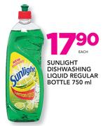 Sunlight Dishwashing Liquid Regular Bottle-750ml