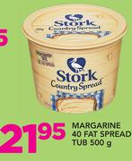 Margarine 40 Fat Spread Tub-500g