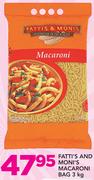 Fatti's And Moni's Macaroni Bag-3Kg