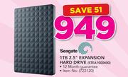 Seagate 1TB 2.5" Expansion Hard Drive STEA1000400