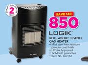 Logik Roll About 3 Panel Gas Heater