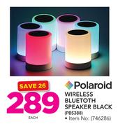 Polaroid Wireless Bluetooth Speaker Black PBS388-Each