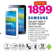 Samsung Galaxy Tab3 7" 3G WiFi Tablet Tablet BLK SM-Each