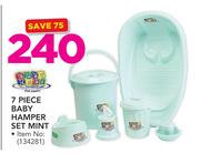 Baby Care 7 Piece Baby Hamper Set Mint