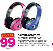 Volkano Rhythm Over Ear Headphone VL-20000-BL-Each